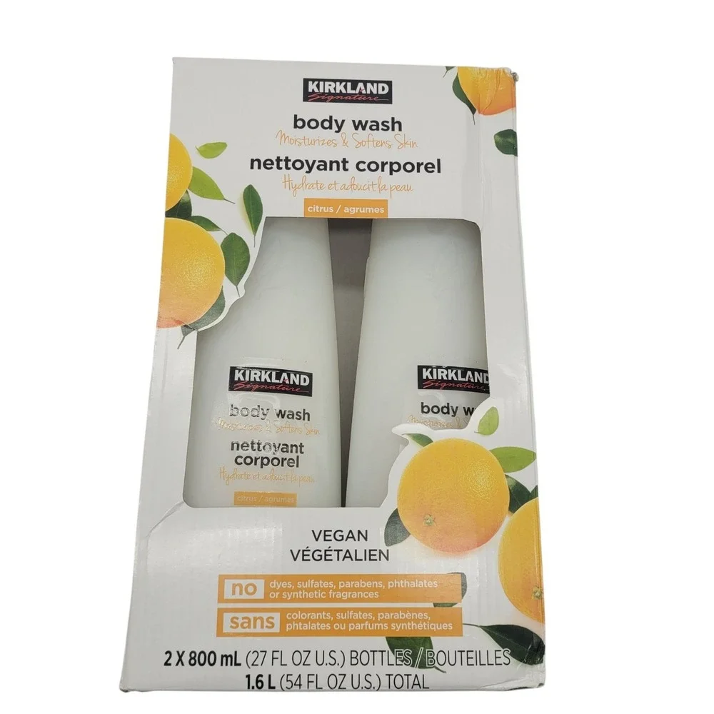 Kirkland Signature Liquid Body Wash‎ Natural Citrus 27 fl oz 2-count